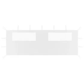 Pared lateral de cenador con ventanas blanco 6x2 m by vidaXL, Accessories for pavilions and gazebos - Ref: Foro24-3070416, Pr...