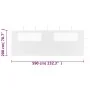 Seitenwand des Pavillons mit weißen Fenstern 6x2 m von vidaXL, Zubehör für Pavillons und Pavillons - Ref: Foro24-3070416, Pre...