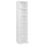 Glossy white plywood CD shelf 21x20x88cm by vidaXL, CD and DVD storage - Ref: Foro24-800357, Price: 35,25 €, Discount: %