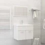 Weißes Badezimmermöbelset aus Ingenieurholz von vidaXL, Badezimmermöbel - Ref: Foro24-3070865, Preis: 165,58 €, Rabatt: %