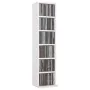 Glossy white plywood CD shelf 21x20x88cm by vidaXL, CD and DVD storage - Ref: Foro24-800357, Price: 35,25 €, Discount: %