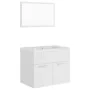 Weißes Badezimmermöbelset aus Ingenieurholz von vidaXL, Badezimmermöbel - Ref: Foro24-3070865, Preis: 165,58 €, Rabatt: %