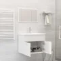 Weißes Badezimmermöbelset aus Ingenieurholz von vidaXL, Badezimmermöbel - Ref: Foro24-3070865, Preis: 165,58 €, Rabatt: %