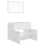 Weißes Badezimmermöbelset aus Ingenieurholz von vidaXL, Badezimmermöbel - Ref: Foro24-3070865, Preis: 165,58 €, Rabatt: %