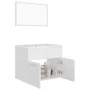 Weißes Badezimmermöbelset aus Ingenieurholz von vidaXL, Badezimmermöbel - Ref: Foro24-3070865, Preis: 165,58 €, Rabatt: %