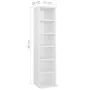 Glossy white plywood CD shelf 21x20x88cm by vidaXL, CD and DVD storage - Ref: Foro24-800357, Price: 35,25 €, Discount: %