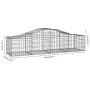 Gabionenkörbe 13 Stück Bogenform Eisen 200x50x40/60 cm von vidaXL, Töpfe und Pflanzgefäße - Ref: Foro24-3145588, Preis: 809,0...