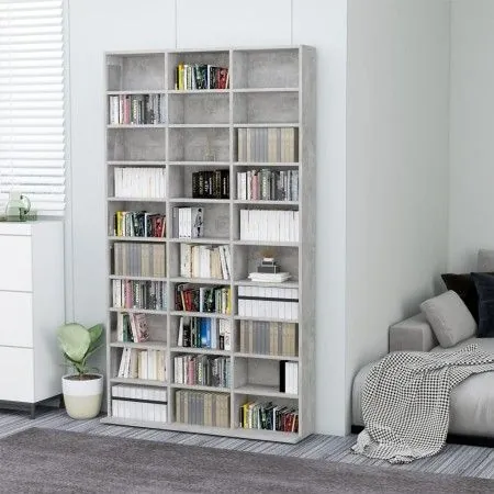 CD-Schrank aus grauem Sperrholz, 102 x 16 x 177,5 cm von vidaXL, CD- und DVD-Speicher - Ref: Foro24-801782, Preis: 121,16 €, ...