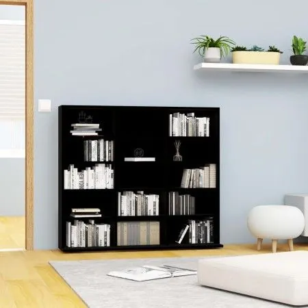 CD-Regal aus schwarzem Sperrholz 102x23x89,5 cm von vidaXL, CD- und DVD-Speicher - Ref: Foro24-801788, Preis: 69,91 €, Rabatt: %