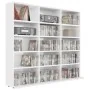 Glossy white plywood CD shelf 102x23x89.5 cm by vidaXL, CD and DVD storage - Ref: Foro24-801793, Price: 79,59 €, Discount: %