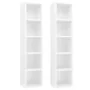 CD shelf 2 units, white glossy plywood, 21x16x93.5 cm by vidaXL, CD and DVD storage - Ref: Foro24-802702, Price: 46,04 €, Dis...
