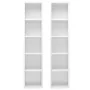 CD shelf 2 units, white glossy plywood, 21x16x93.5 cm by vidaXL, CD and DVD storage - Ref: Foro24-802702, Price: 46,04 €, Dis...