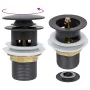 Push drain with overflow function gray 6.4x6.4x9.1cm by vidaXL, Faucets - Ref: Foro24-149058, Price: 13,35 €, Discount: %