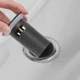 Push drain with overflow function gray 6.4x6.4x9.1cm by vidaXL, Faucets - Ref: Foro24-149058, Price: 13,35 €, Discount: %