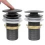 Push drain without overflow function, gray, 6.4x6.4x9.1cm by vidaXL, Faucets - Ref: Foro24-149063, Price: 14,52 €, Discount: %