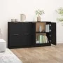 Regale 2 Schränke aus schwarzem Sperrholz 60x30x70 cm. von vidaXL, Sideboards - Ref: Foro24-3115805, Preis: 123,57 €, Rabatt: %
