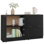 Aparadores 2 uds madera contrachapada negro 60x30x70 cm by vidaXL, Sideboards - Ref: Foro24-3115805, Price: 124,25 €, Discoun...