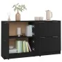 Regale 2 Schränke aus schwarzem Sperrholz 60x30x70 cm. von vidaXL, Sideboards - Ref: Foro24-3115805, Preis: 123,57 €, Rabatt: %