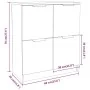 Regale 2 Schränke aus schwarzem Sperrholz 60x30x70 cm. von vidaXL, Sideboards - Ref: Foro24-3115805, Preis: 123,57 €, Rabatt: %