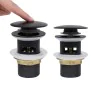 Push drain overflow function black 6.4x6.4x9.1 cm by vidaXL, Faucets - Ref: Foro24-149056, Price: 12,12 €, Discount: %