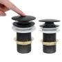 Push drain without overflow function black 6.4x6.4x9.1 cm by vidaXL, Faucets - Ref: Foro24-149061, Price: 15,54 €, Discount: %