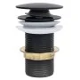 Push drain without overflow function black 6.4x6.4x9.1 cm by vidaXL, Faucets - Ref: Foro24-149061, Price: 15,54 €, Discount: %