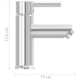 Waschtischmischer mit verchromter Oberfläche 130x176 mm von vidaXL, Wasserhähne - Ref: Foro24-149065, Preis: 34,39 €, Rabatt: %