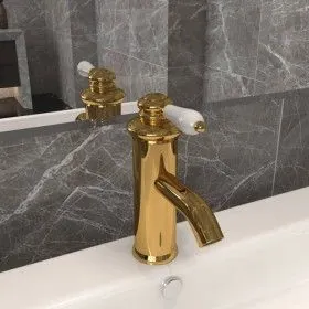 Grifo para lavabo de baño dorado 130x180 mm de vidaXL, Grifos - Ref: Foro24-149072, Precio: 37,93 €, Descuento: %