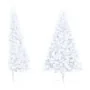 Medio árbol de Navidad con luces y bolas blanco 180 cm de vidaXL, Arboles de navidad - Ref: Foro24-3077656, Precio: 58,15 €, ...