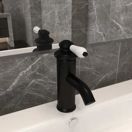 Black bathroom sink faucet 130x180 mm by vidaXL, Faucets - Ref: Foro24-149071, Price: 32,44 €, Discount: %