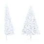 Half Christmas tree with white lights and balls 120 cm by vidaXL, Christmas trees - Ref: Foro24-3077657, Price: 69,39 €, Disc...