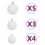 Half Christmas tree with white lights and balls 120 cm by vidaXL, Christmas trees - Ref: Foro24-3077657, Price: 69,39 €, Disc...