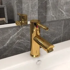 Grifo para lavabo de baño acabado dorado 130x176 mm de vidaXL, Grifos - Ref: Foro24-149067, Precio: 30,38 €, Descuento: %