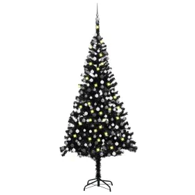 Pre-lit Christmas tree with lights and balls black 240 cm by vidaXL, Christmas trees - Ref: Foro24-3077678, Price: 126,19 €, ...
