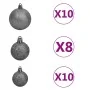 Pre-lit Christmas tree with lights and balls black 240 cm by vidaXL, Christmas trees - Ref: Foro24-3077678, Price: 126,19 €, ...