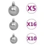 Pre-lit Christmas tree with lights and balls black 240 cm by vidaXL, Christmas trees - Ref: Foro24-3077678, Price: 126,19 €, ...