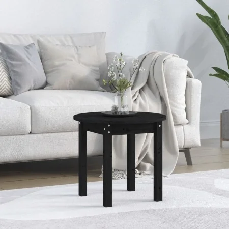 Couchtisch aus massivem schwarzem Kiefernholz Ø 45x40 cm von vidaXL, Couchtisch - Ref: Foro24-822336, Preis: 31,75 €, Rabatt: %
