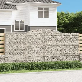 Gabionenkörbe 4 Stk. Bogenform Eisen 400x50x180/200 cm von vidaXL, Töpfe und Pflanzgefäße - Ref: Foro24-3147050, Preis: 935,8...
