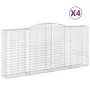 Gabionenkörbe 4 Stk. Bogenform Eisen 400x50x180/200 cm von vidaXL, Töpfe und Pflanzgefäße - Ref: Foro24-3147050, Preis: 935,8...
