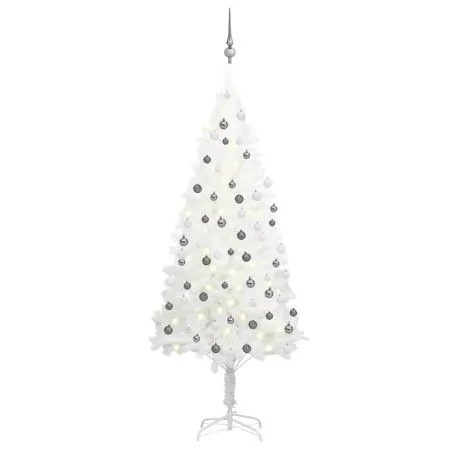Pre-lit Christmas tree with lights and balls white 180 cm by vidaXL, Christmas trees - Ref: Foro24-3077720, Price: 129,92 €, ...