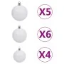 Pre-lit Christmas tree with lights and balls white 180 cm by vidaXL, Christmas trees - Ref: Foro24-3077720, Price: 129,92 €, ...