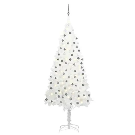 Pre-lit Christmas tree with lights and balls white 240 cm by vidaXL, Christmas trees - Ref: Foro24-3077722, Price: 200,29 €, ...