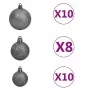 Pre-lit Christmas tree with lights and balls white 240 cm by vidaXL, Christmas trees - Ref: Foro24-3077722, Price: 200,29 €, ...