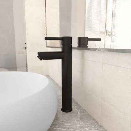 Black bathroom mixer tap 12x30 cm by vidaXL, Faucets - Ref: Foro24-149088, Price: 39,30 €, Discount: %