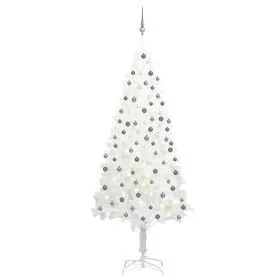 Beleuchteter Weihnachtsbaum mit Lichtern und Kugeln weiß 210 cm von vidaXL, Weihnachtsbäume - Ref: Foro24-3077721, Preis: 174...