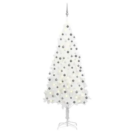 Pre-lit Christmas tree with lights and balls white 210 cm by vidaXL, Christmas trees - Ref: Foro24-3077721, Price: 174,70 €, ...