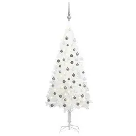 Beleuchteter Weihnachtsbaum mit Lichtern und Kugeln weiß 120 cm von vidaXL, Weihnachtsbäume - Ref: Foro24-3077718, Preis: 77,...