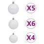 Árbol de Navidad preiluminado con luces y bolas blanco 120 cm de vidaXL, Arboles de navidad - Ref: Foro24-3077718, Precio: 77...