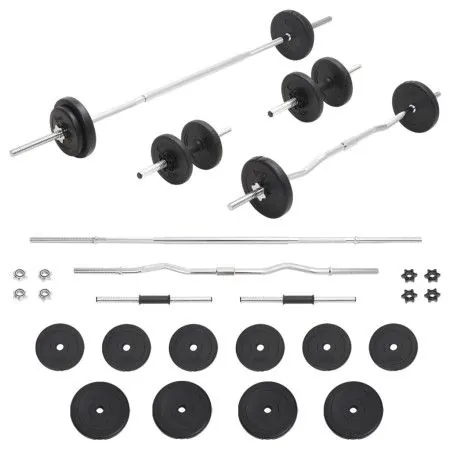 Stangen- und Gewichtsset 30 kg von vidaXL, freies Gewicht - Ref: Foro24-93588, Preis: 114,50 €, Rabatt: %