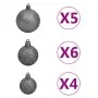 Christmas garland with LEDs and set of green PVC balls 10 m by vidaXL, Christmas lights - Ref: Foro24-3077920, Price: 73,83 €...